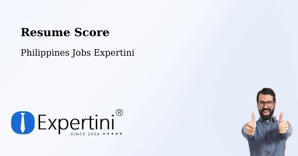 Resume Score & Job Description Match Tool – Caba - Philippines Jobs Expertini